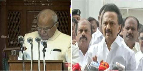 ஆளுநர் உரையுடன் தொடங்கிய சட்டப்பேரவை : திமுக வெளிநடப்பு