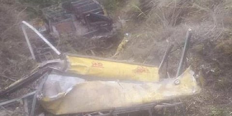 பேருந்து கவிழ்ந்து விபத்து : 6 பள்ளி குழந்தைகள் உட்பட 7 பேர் பலி