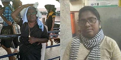 வயதான பெண் போன்ற வேடம் ! சபரிமலை சன்னிதானத்தில் நுழைந்து சாமி தரிசனம்