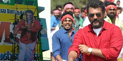 அஜித்தின் கட்அவுட் சரிந்து விழுந்து 6 பேர் படுகாயம்