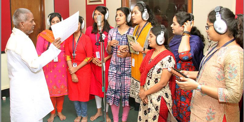 கல்லூரி மாணவிகளுக்கு வாய்ப்பு கொடுத்த இளையராஜா!