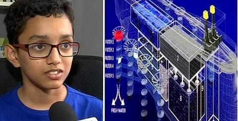 கடல் மாசுகளை அப்புறப்படுத்த சிறுவன் வடிவமைத்த கப்பல்