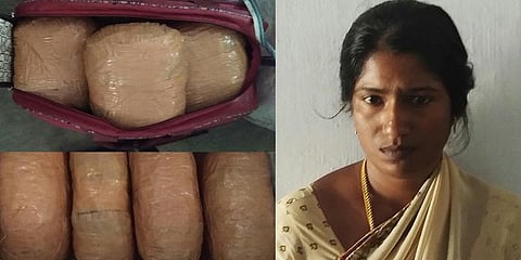 கஞ்சா கடத்தியதாக பெண் உட்பட இருவர் கைது