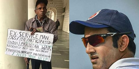 சிகிச்சைக்காக கையேந்திய முன்னாள் இராணுவ வீரர் - கண்ணீர் வடித்த கவுதம் காம்பீர்