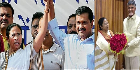 சிபிஐக்கு எதிராக மம்தா தர்ணா - கெஜ்ரிவால், சந்திரபாபு நாயுடு ஆதரவு