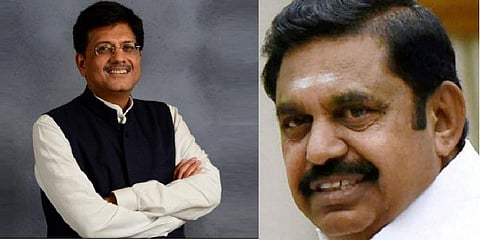 “பியூஷ் கோயலை சந்தித்து முதல்வர் பழனிசாமி கூட்டணி பேசினார்” தி ஹிந்து செய்தி