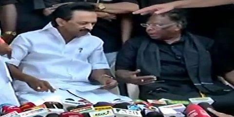 “அரசின் திட்டங்களுக்கு கிரண்பேடி முட்டுக்கட்டை” - நாராயணசாமியை நேரில் சந்தித்து ஸ்டாலின் ஆதரவு