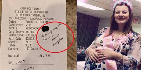 கர்ப்பிணி பணியாளருக்கு ரூ.7 ஆயிரம் டிப்ஸ் கொடுத்த போலீசார் !