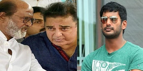 ரஜினி - கமல் கூட்டணி வைக்க வேண்டும் : விருப்பம் தெரிவித்த விஷால்