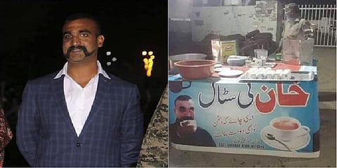 ‘எதிரியும் நண்பனாவான்’ - பாகிஸ்தான் டீ கடையில் அபிநந்தன் படம்