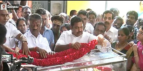 எம்எல்ஏ கனகராஜ் உடலுக்கு முதல்வர் மற்றும் துணை முதல்வர் நேரில் அஞ்சலி