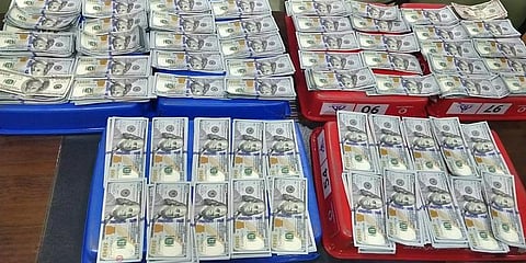 ஜெய்பூர் விமானநிலையத்தில் கத்தைக் கத்தையாக வெளிநாட்டுப் பணம் பறிமுதல்