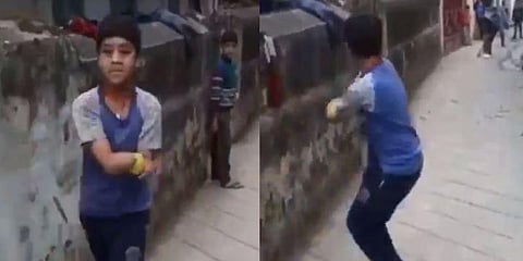 கைகள் இல்லாமல் பந்துவீசிய ‘நம்பிக்கை’ சிறுவன் - ரித்திமான் வீடியோ