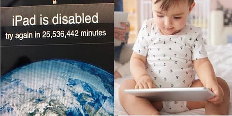 பாஸ்வேர்டை தவறாக கிறுக்கிய குழந்தை - 48 வருடங்கள் முடங்கிய ஐ-பேட்