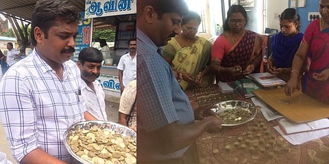 மக்களிடம் ஒவ்வொரு ரூபாயாக பெற்று வேட்புமனு தாக்கல் செய்த வேட்பாளர்