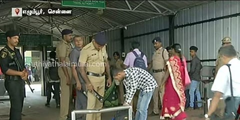 இலங்கை குண்டு வெடிப்பு எதிரொலி - தமிழக ரயில் நிலையங்களில் சோதனை