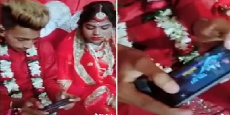 மணமேடையில் பப்ஜி விளையாடும் மணமகன் ! டிக்டாக்கில் வெளியான வீடியோ!