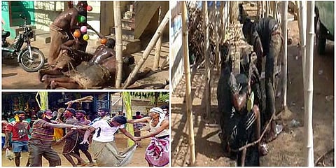 துடைப்பத்தால் அடிக்கும் விநோத திருவிழா !