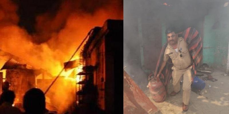 தீயை அணைக்க நெருப்பில் குதித்த போலீஸ் அதிகாரி - தி வைரல் மேன் அகிலேஷ்