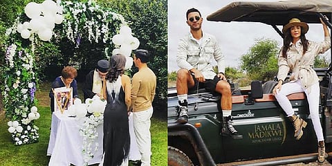 நிச்சயதார்த்த நிகழ்ச்சியை லண்டனில் கொண்டாடிய எமி ஜாக்சன்