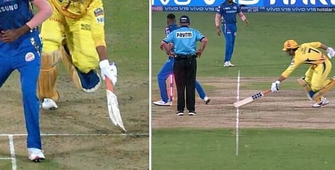 தோனி ரன் அவுட் சர்ச்சை ! என்ன சொல்கிறது கிரிக்கெட் விதி ?