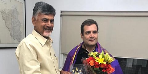 பாஜக ஆட்சி அமைப்பதை தடுக்க சந்திரபாபு நாயுடு தீவிரம்