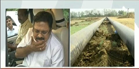 ‘விவசாயிகள் வயிற்றில் அடிப்பதா ?’ - குழாய் பதிப்புக்கு தினகரன் கண்டனம்