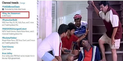 “ப்ரே ஃபார் நேசமணி” - ட்விட்டர் இந்திய ட்ரெண்டிங்கில் வடிவேலு