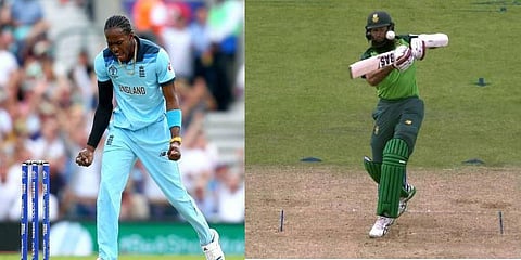 அம்லா-வை தலையில் தாக்கி நிலைகுலைய செய்த ஆர்ச்சர் பந்து