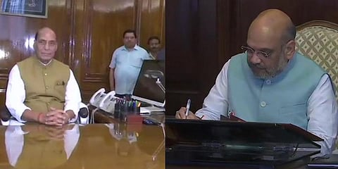 அமைச்சர்களாக ராஜ்நாத் சிங், அமித் ஷா பொறுப்பேற்பு!