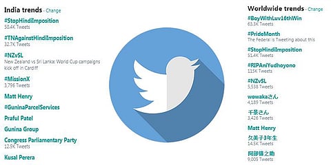 இந்தி திணிப்புக்கு எதிராக உலக அளவில் ட்ரெண்ட் ஆன ஹேஷ்டேக்