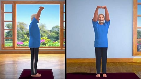 பிரதமர் யோகா செய்வது போன்ற அனிமேஷன் வீடியோ வெளியீடு