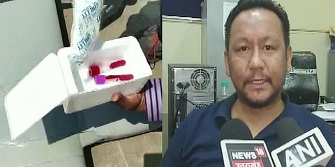 முதல் முறையாக ட்ரோன் மூலம் கொண்டுசெல்லப்பட்ட ரத்த மாதிரி