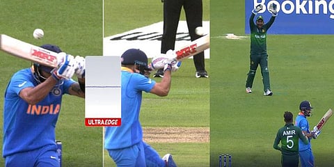 பேட்டில் பந்துபடவில்லை - அம்பயர் அவுட் கொடுக்கும் முன் வெளியேறிய கோலி