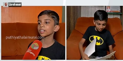 சென்னை சிறுவனுக்கு நன்றி தெரிவித்து பிரதமர் கடிதம்