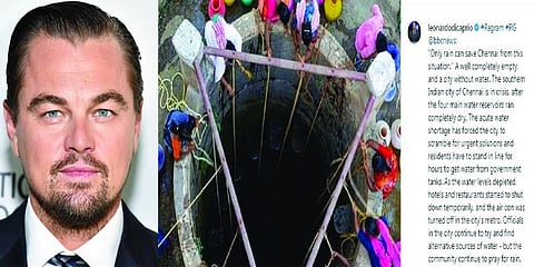 மழையால் மட்டுமே சென்னையை காப்பாற்ற முடியும்' டைட்டானிக் ஹீரோ வருத்தம்