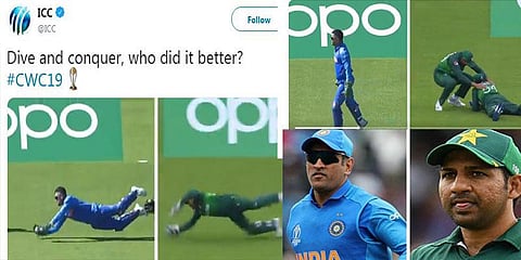 தோனியுடன் சர்பராஸ் கேட்ச்சை ஒப்பிடுவதா? - ஐசிசியின் கேள்விக்கு ரசிகர்கள் கலக்கல் பதில்