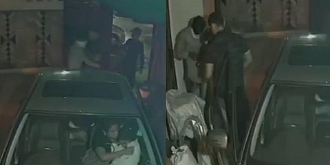 காரை பார்க் செய்வதற்குள் துப்பாக்கியுடன் வீட்டுக்குள் நுழைந்த திருடர்கள் - சிசிடிவி காட்சி