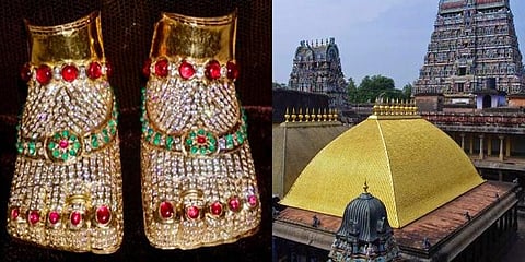 ரூ.16 லட்சம் மதிப்புள்ள தங்கப் பாதத்தை காணிக்கை செலுத்திய பக்தர் !