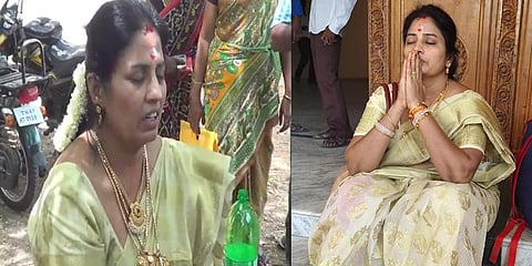 நீதிமன்ற வளாகத்தில் தியானத்தில் ஈடுபட்ட நிர்மலாதேவி