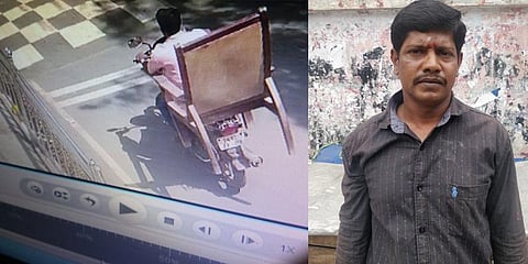 பழைய இரும்பு வாங்கும் வியாபாரி போல திரிந்த திருடன் கைது