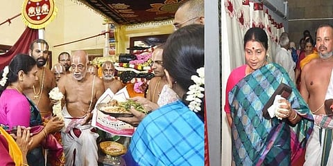 பச்சை பட்டு சாத்தி அத்திவரதரை தரிசித்த துர்கா ஸ்டாலின் !