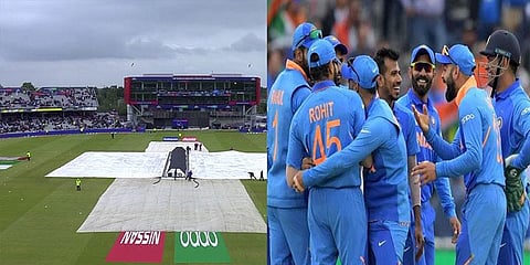 மழை குறுக்கிட்டதால் இந்தியா - நியூசிலாந்து போட்டி நிறுத்தம்