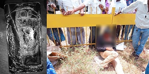 ஹெல்மெட்டிற்குள் வைத்து பேசிய செல்போன் வெடிப்பு : இளைஞர் படுகாயம்