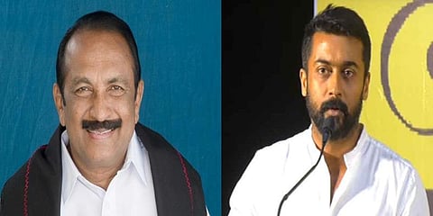 சூர்யா போன்ற இளைஞர்களே தமிழ் சமூகத்தை உயர்த்துவார்கள் ஆதரவு தெரிவித்த வைகோ!