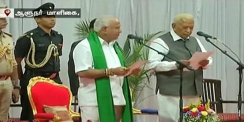 கர்நாடக முதல்வராக பொறுப்பேற்றார் எடியூரப்பா