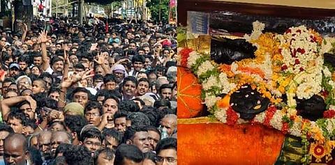 விடுமுறை தினம்: அத்திவரதரை தரிசிக்க அலைமோதும் கூட்டம்