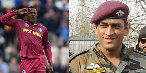 ’தோனியின் நாட்டுப்பற்று’: சல்யூட் அடிக்கும் வெஸ்ட் இண்டீஸின் காட்ரெல்!