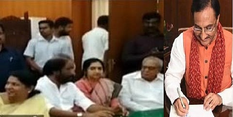 கல்வி கொள்கை - மத்திய அமைச்சரிடம் அறிக்கையை சமர்பித்தது திமுக