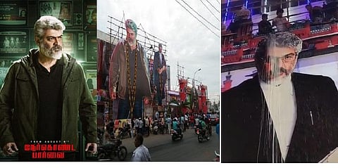 ‘கட்-அவுட், பாலாபிஷேகம், பட்டாசு வெடி’ - கொண்டாடி தீர்க்கும் அஜித் ரசிகர்கள்